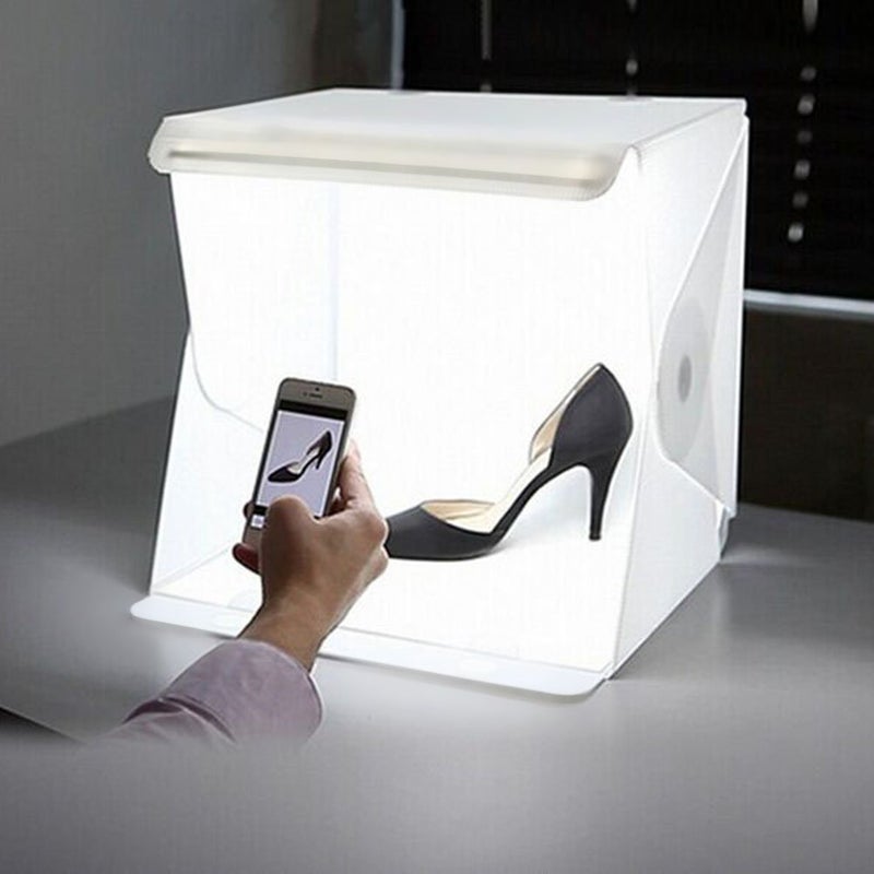Depthlan Folding Photo Studio Kit Box with LED Light for Photographing Shooting Tent for Small Size Itens - Image 1